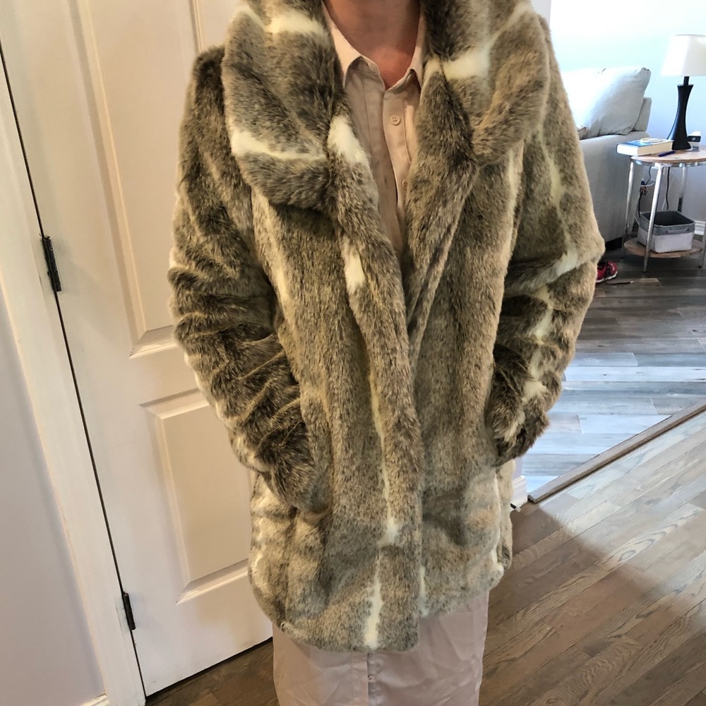 Faux fur coat